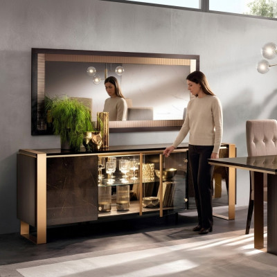 Diseñador cómoda aparador tablero bajo armario sala de estar estante de lujo metal