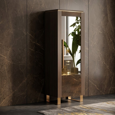 Vitrina de madera Armario Vitrinas clásicas de madera Diseño de armarios Muebles de sala