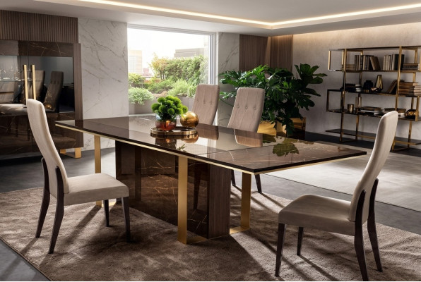 Mesa de comedor de diseñador Mesa de diseño Madera Mesa de comedor italiano Muebles de salón