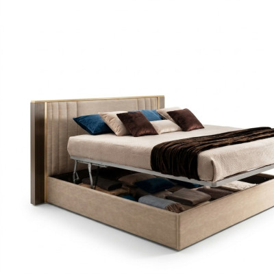 Diseño de cama de madera para dormitorio Muebles tapizados de lujo Camas dobles arredoclassic.