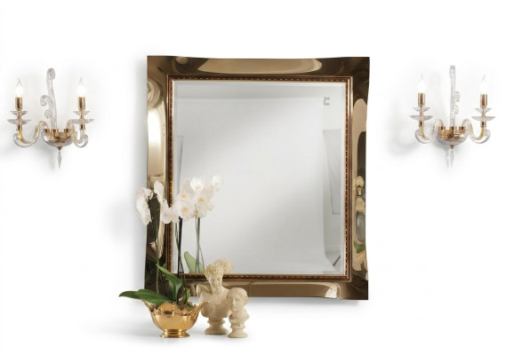 Espejo de pared clásico con marco de madera, mueble de espejo, espejo colgante con marco de vidrio pared.