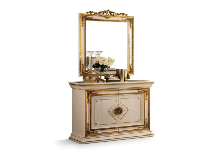 Espejo Cómoda Armario Cómodas Aparador Conjunto de dormitorio Madera Estilo clásico