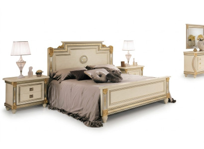 Cama real 2 mesitas de noche Conjunto de dormitorio de 3 piezas Set de madera Camas nuevas