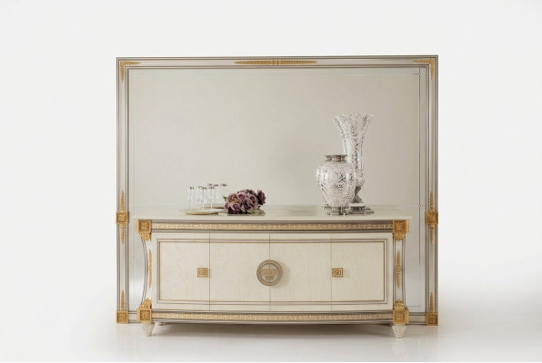 Buffet aparador cómoda espejo verdadero trabajo barroco rococó arredoclassic