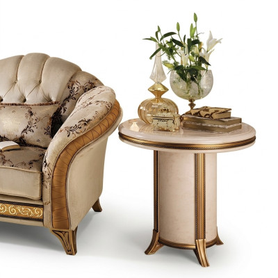 Mesa de diseño para sofá de sala de estar, mesa auxiliar, muebles de sofá arredoclassic nuevos.