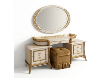 Vanity mirror stool chest of drawers set complete bedroom new 3-piece console