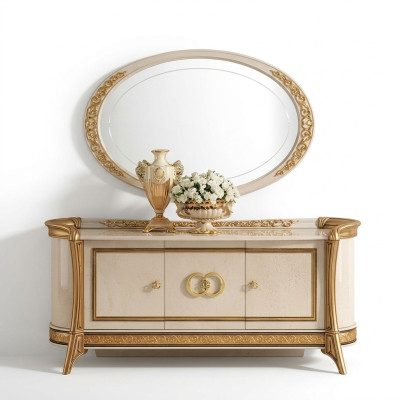 Aparador + Espejo Aparador Comoda Dormitorio Barroco Rococó arredoclassic nuevo