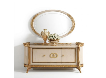 Aparador + Espejo Aparador Comoda Dormitorio Barroco Rococó arredoclassic nuevo