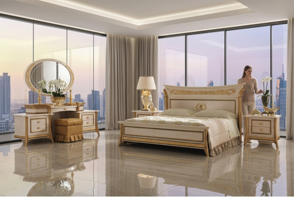 Cama de diseño con tapizado de madera doble cama matrimonial cama de diseñador NUEVA