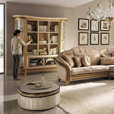 Mueble de oficina librería archivador armario de lujo estilo antiguo arredoclassic