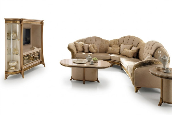 Madera Muebles italianos Estilo barroco Lujo Marrón Mesa de centro Mesa de sala de estar Nueva