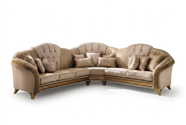 Sofá esquinero en forma de L Sofá conjunto de sala de estar Tapizado de tela Diseño de muebles de sofá