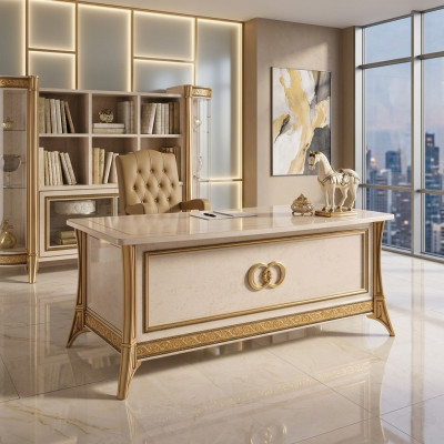 Diseño de oficina escritorio mesa silla mobiliario con silla 2 piezas. arredoclassic