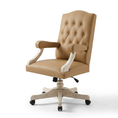 Silla de oficina ejecutiva de cuero giratoria de oficina con asiento de butaca.