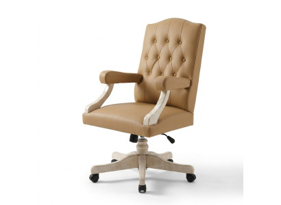Silla de oficina ejecutiva de cuero giratoria de oficina con asiento de butaca.