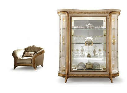 Vitrina Cómodas Vitrinas Armario de cómoda Vidrio Gabinete Italia arredoclassic