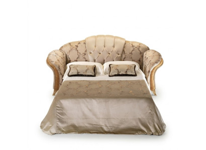 Sofá de 3 plazas con función de cama, tela de tapicería de muebles de arredoclassic.