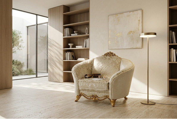 Diseño de lujo Sillón Sofá de 1 plaza Salón de televisión Chaise Longue Textil Nuevo