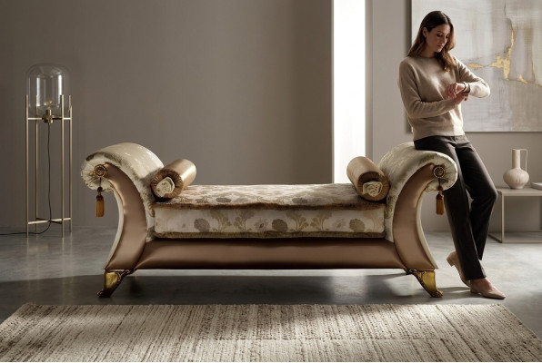 Chaiselongue Cama Sofá Sofá Salón Asiento Acolchado Club arredoclassic