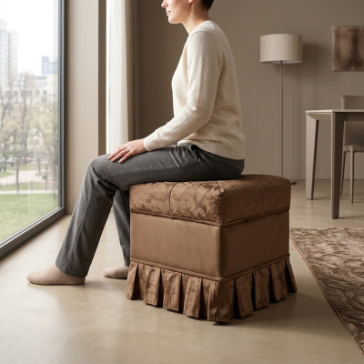 Diseño taburete banco lujo puf reposapiés muebles tapizados taburete de asiento arredoclassic