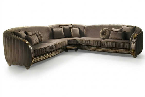 Sofá en forma de L Sofá de cuero Sofá Seccional Set de muebles Diseño Sofá esquinero arredoclassic
