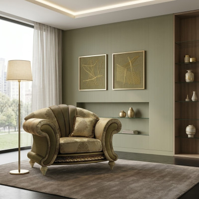 Sillón de diseño de tela de lujo para la televisión, sofá de 1 plaza, relajante, salón de tapicería, nuevo.