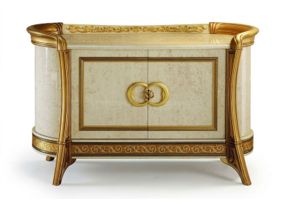 Cómoda de diseño de madera armario de lujo aparador beige