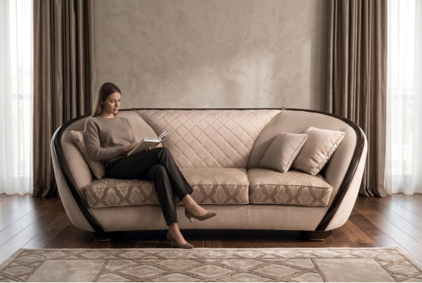 Sofá Sofá Tapizado de 3 Plazas Textil Sofás Cojines de Asientos Conjuntos de Sofás Diseño Club