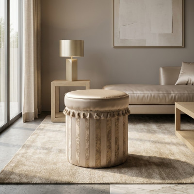 Diseño taburete Diseño tapizado Otomana reposapiés Asiento Textil Chaise Lounge Puf