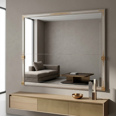 Marco de madera espejo espejo de pared clásico mueble de pared diseño clásico.