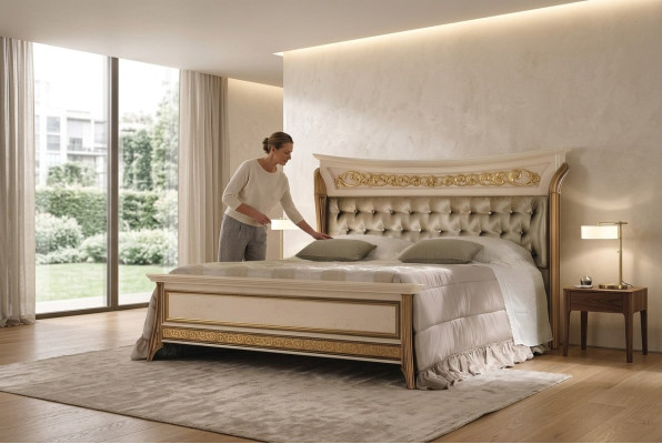 Cama cama acolchada camas de diseñador de 180x200 de hotel doble arredoclassic