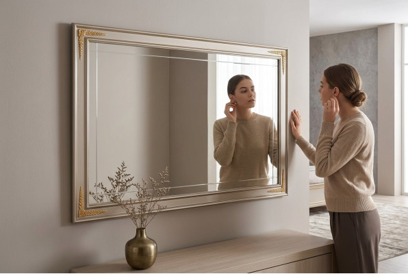 Espejo de pared de diseñador en estilo clásico gran espejo salón arredoclassic