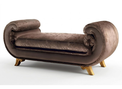 Sala de estar Muebles de salón Sofá de diseño clásico Textil marrón Chaise longue Nuevo