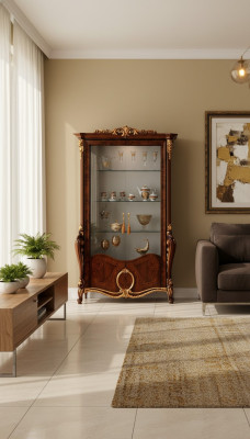 Muebles vitrina de lujo para sala de estar, armario de cristal, vitrinas de diseñador, aparador.