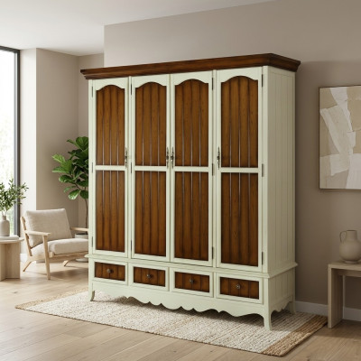 Dormitorio Armario de madera de 3 puertas Armario de pared Armarios Armarios de ropa