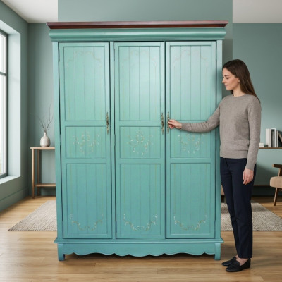Dormitorio Armario de madera Armario Estilo americano Armarios Lujo Clásico