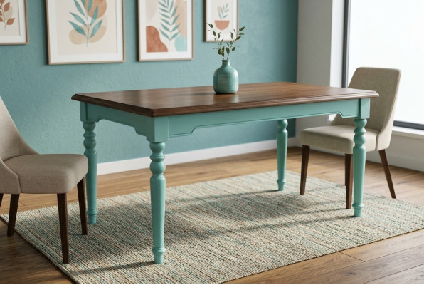 Mesa de comedor Conjunto de mesas de madera para sala de estar de diseño de 150 cm nuevo