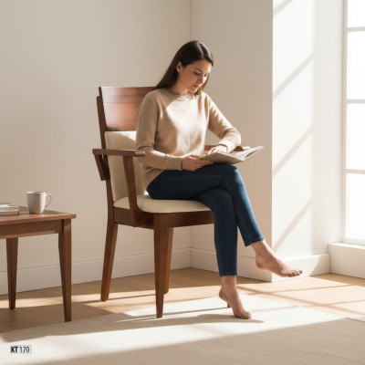 Sillas Silla Sillón Tapizado Madera Maciza Textil Madera Sillón Cuero Nuevo Salón