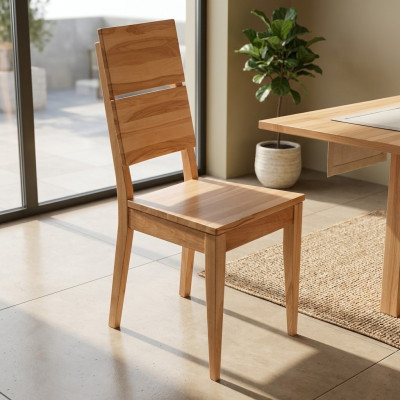 Sillas Silla Sillón Textil Nuevo Madera Maciza Sillón Lounge Tapizado Respaldo Cuero