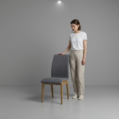 Silla Sillón Tapizado Sillas Madera maciza Textil Madera Sillón Cuero Nuevo Salón