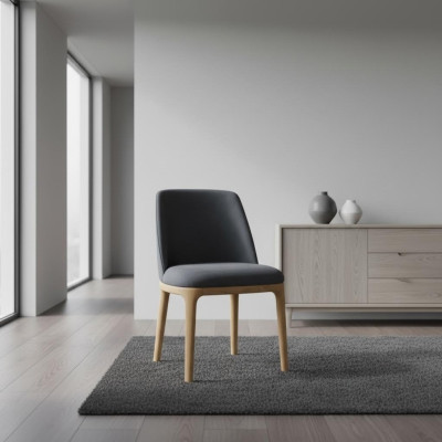 Diseño Silla Sillón Tapizado Sillas Salón Madera maciza Textil Madera Sillón Nuevo