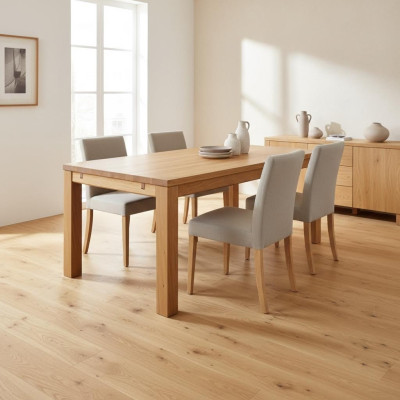 Mesa de madera hecha a mano. Mesa de comedor de madera maciza. Mesa de conferencias. Mesa de reuniones.