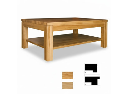 Mesa de centro de madera maciza de madera maciza Mesa auxiliar Mesa 120x80 Mesas de centro