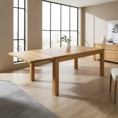 Mesa Mesa de comedor Muebles macizos Comedor 180x90cm Madera real Madera maciza Nuevas Mesas
