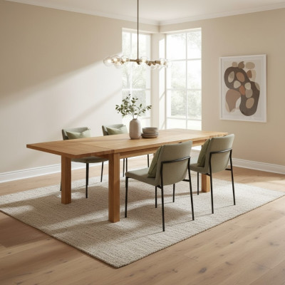 Mesa de comedor de madera Mesas de sala de estar y comedor Mesa de madera maciza de 180x90cm Mesas de comedor macizas