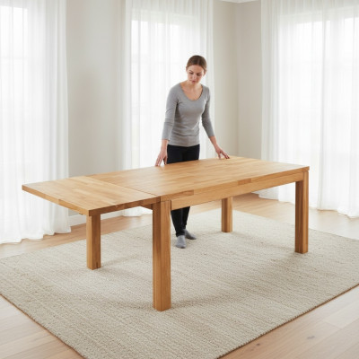 Mesa de comedor de madera de roble 180x90cm mesa de comedor masiva de madera maciza