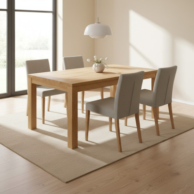 Mesa Mesa de comedor Muebles macizos Comedor 200x100cm Madera real Madera maciza Nuevas mesas