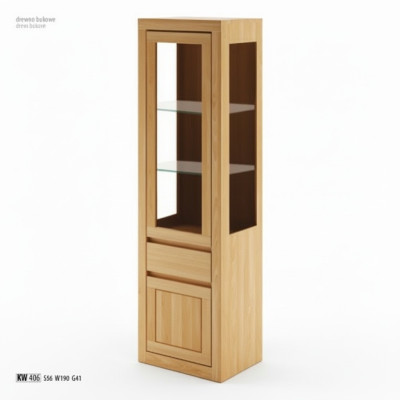 Vitrina de vidrio armario de madera armario de salón hecho a mano de madera maciza.