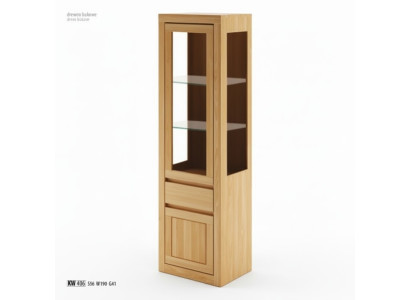 Vitrina de vidrio armario de madera armario de salón hecho a mano de madera maciza.