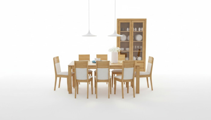Mesa de comedor de madera Mesas Mesa de sala de estar y comedor 180x90cm Maciza Madera maciza Mesas de comedor